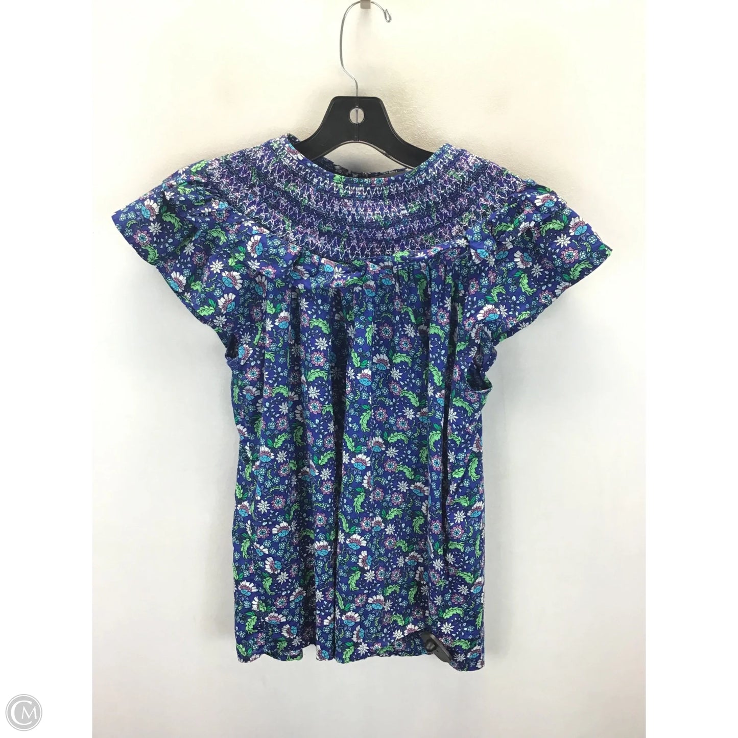 Top Sleeveless By Loft In Blue, Size: M