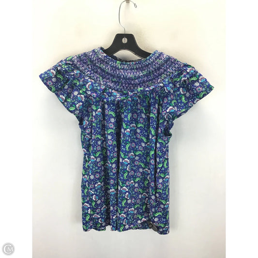 Top Sleeveless By Loft In Blue, Size: M