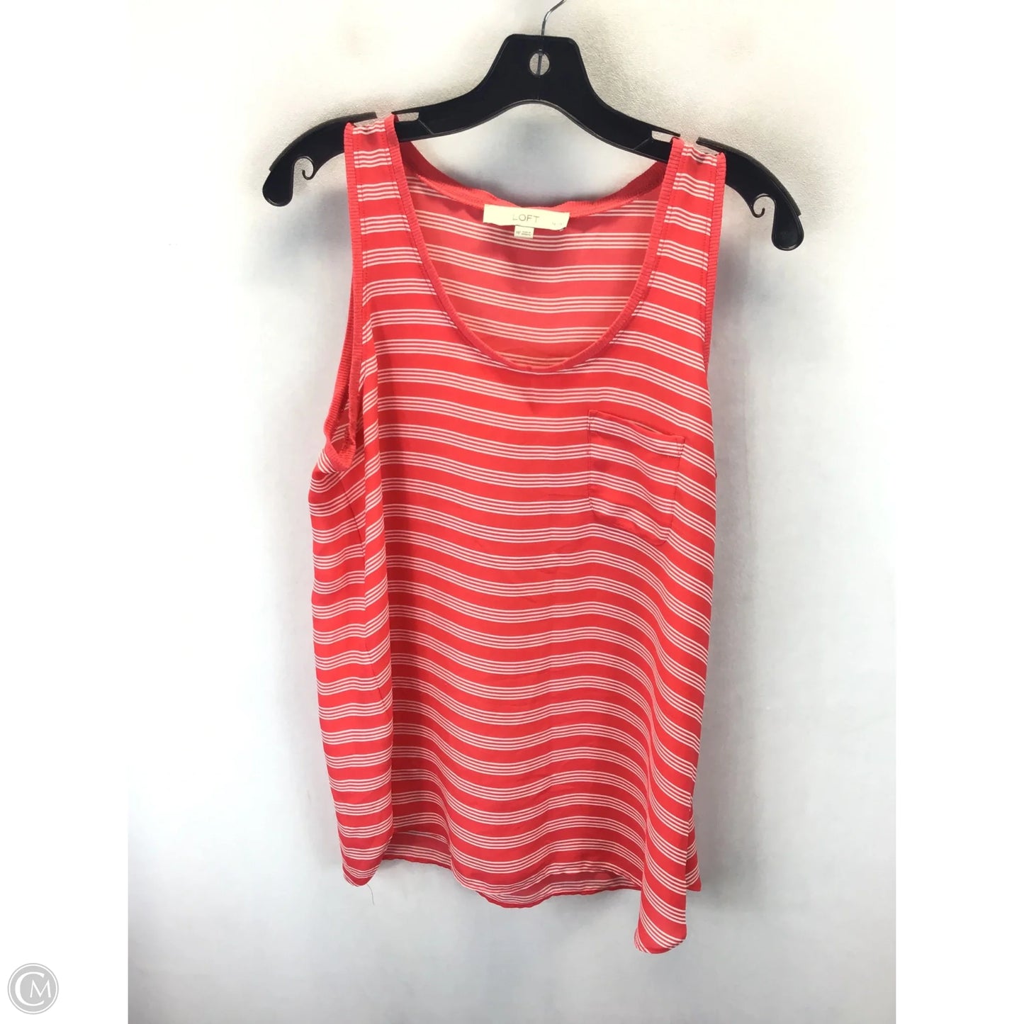 Top Sleeveless By Loft In Striped Pattern, Size: M