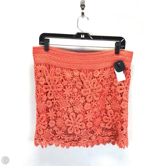 Skirt Midi By Clothes Mentor In Orange, Size: L