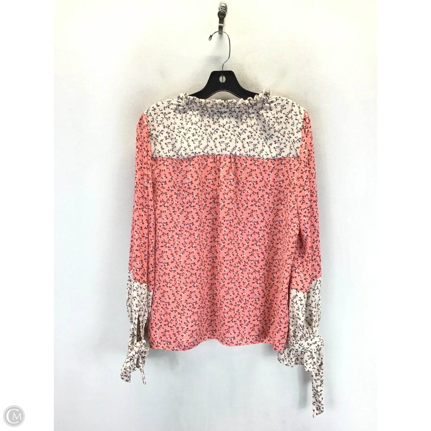 Top Long Sleeve By Cece In Peach, Size: L