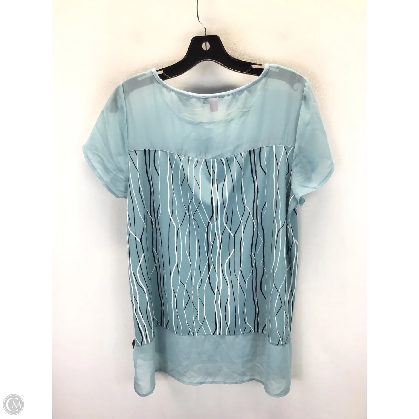 Top Short Sleeve By Vince Camuto In Blue, Size: L