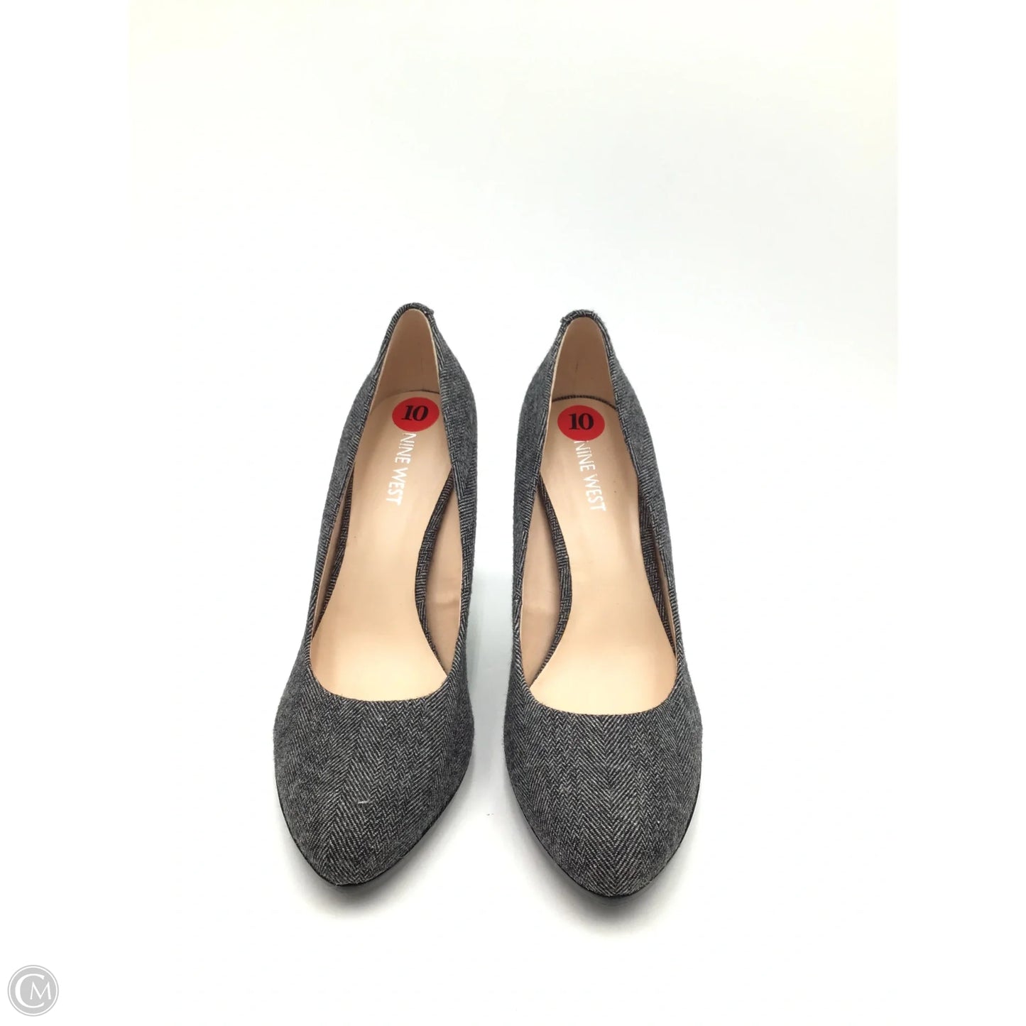 Shoes Heels Kitten By Nine West In Grey, Size: 10