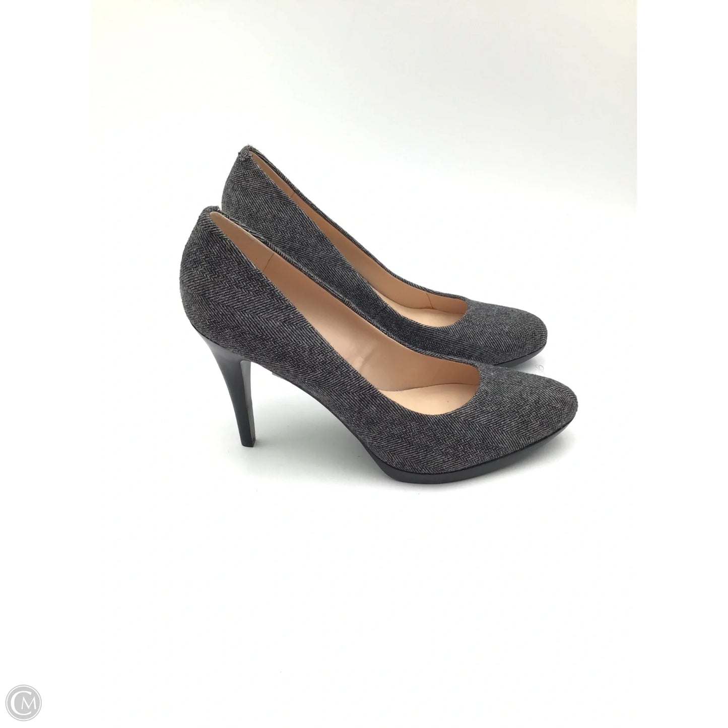 Shoes Heels Kitten By Nine West In Grey, Size: 10