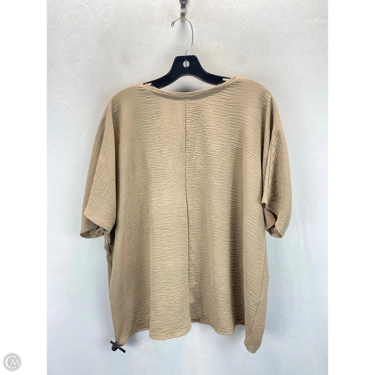 Top Short Sleeve By Ee Some In Tan, Size: M