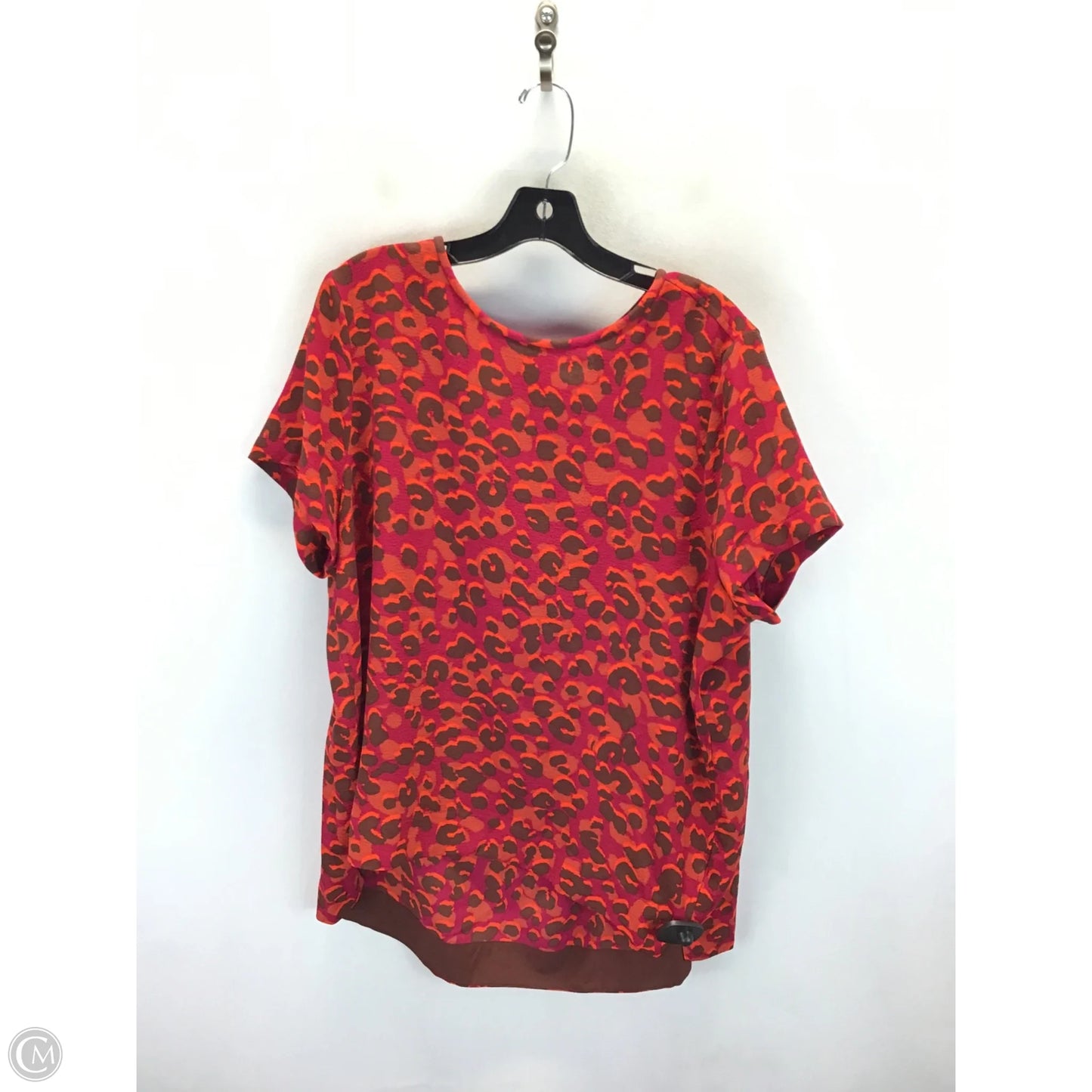 Top Short Sleeve By Stylus In Animal Print, Size: Xl