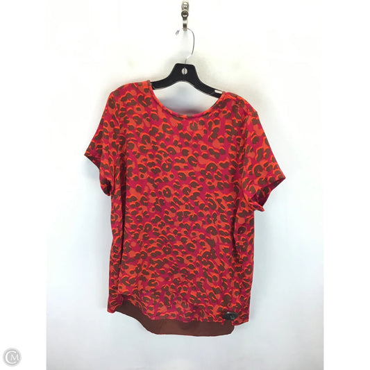 Top Short Sleeve By Stylus In Animal Print, Size: Xl