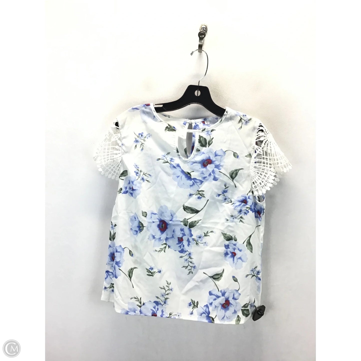 Top Short Sleeve By Clothes Mentor In Floral Print, Size: L