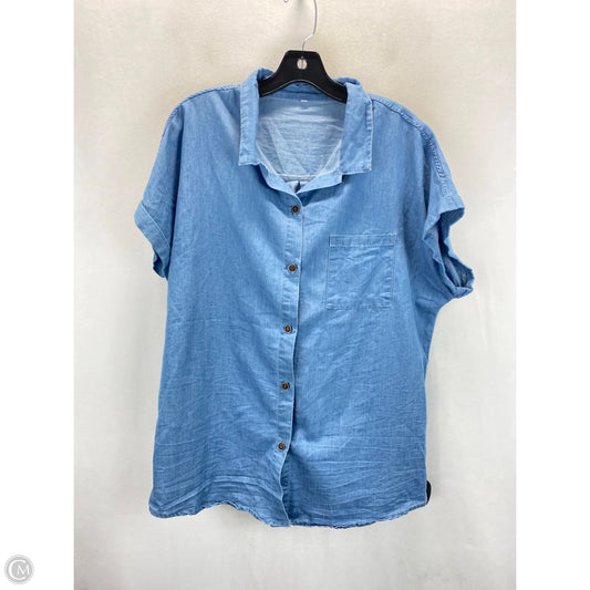 Top Short Sleeve By Clothes Mentor In Blue, Size: 2x
