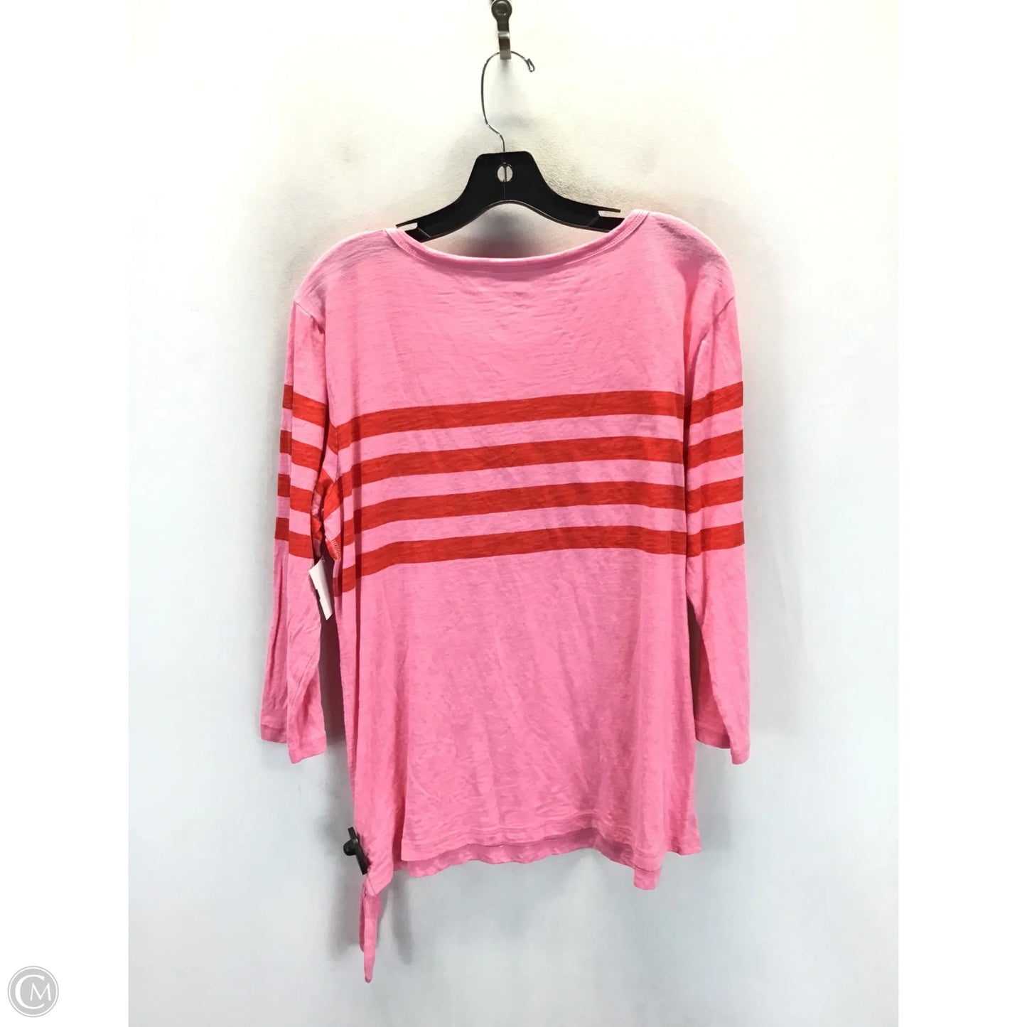 Top 3/4 Sleeve By Talbots In Pink & Red, Size: Xl