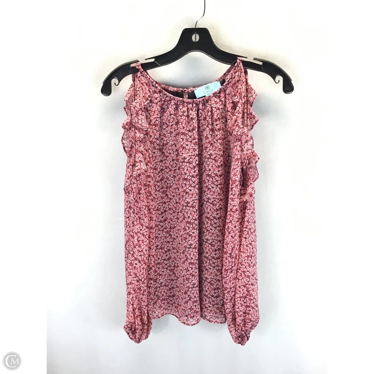 Top Long Sleeve By Cece In Floral Print, Size: S