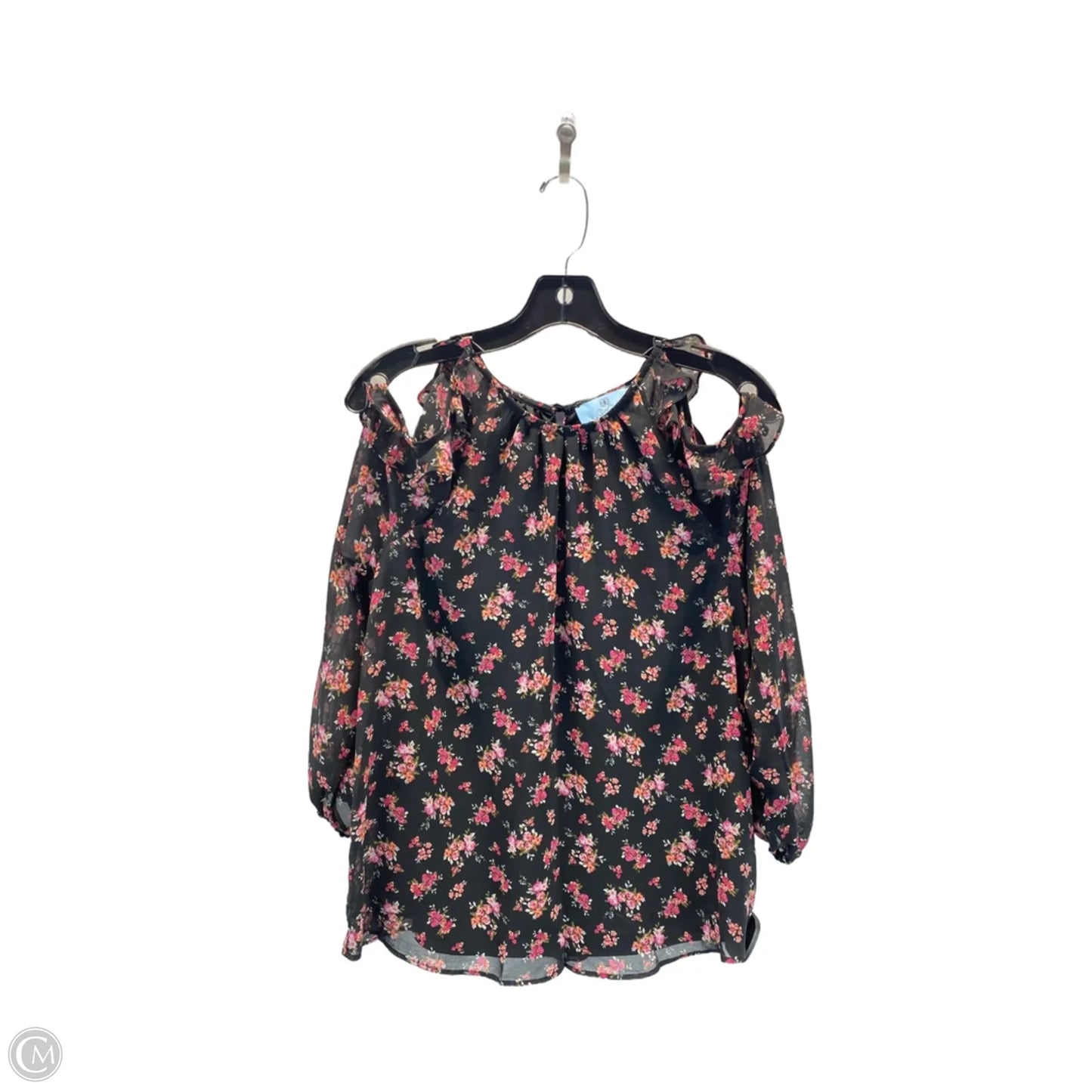 Top Long Sleeve By Cece In Floral Print, Size: S