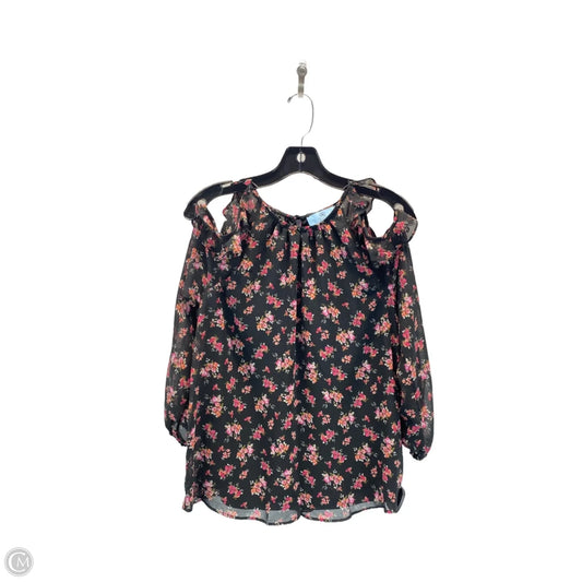 Top Long Sleeve By Cece In Floral Print, Size: S