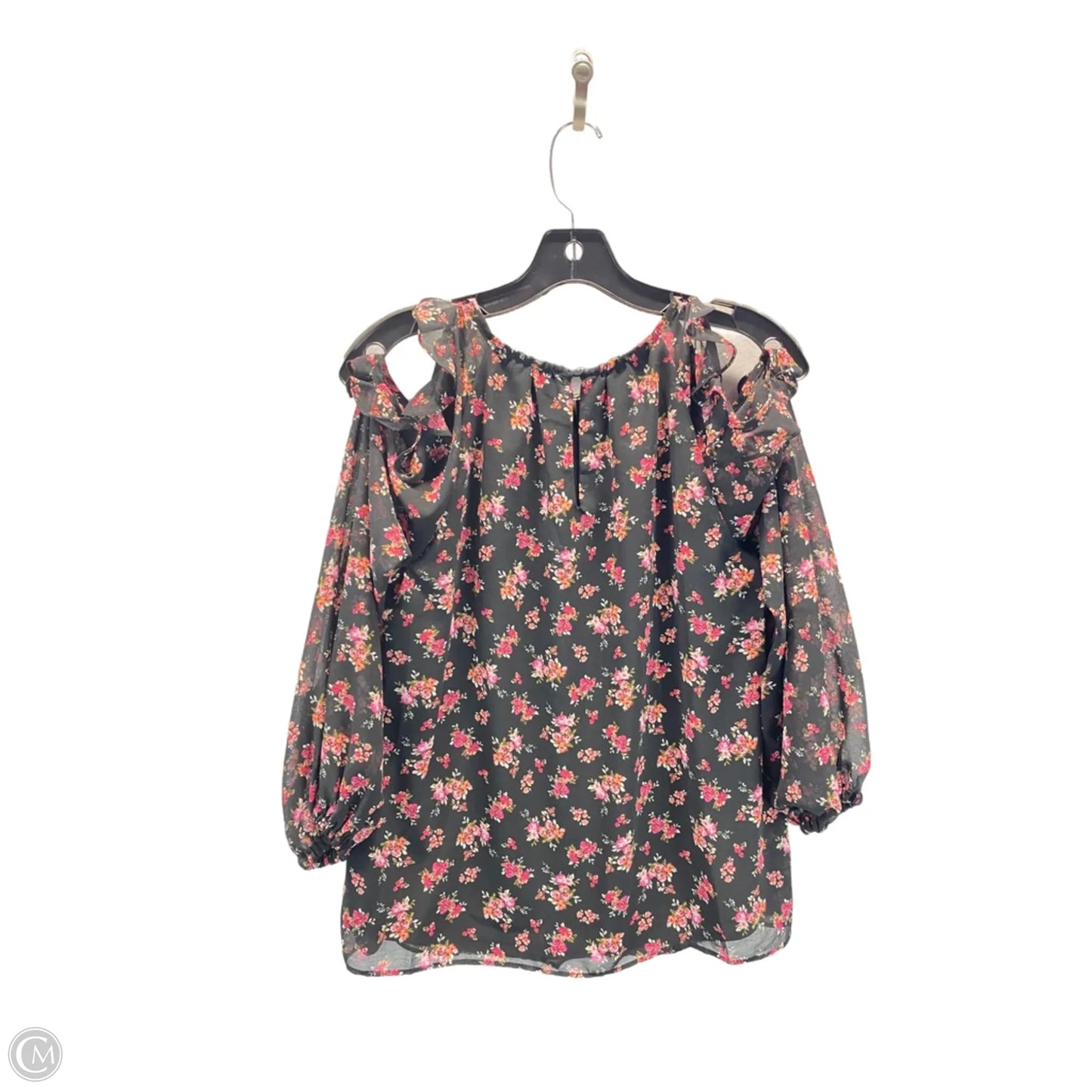Top Long Sleeve By Cece In Floral Print, Size: S