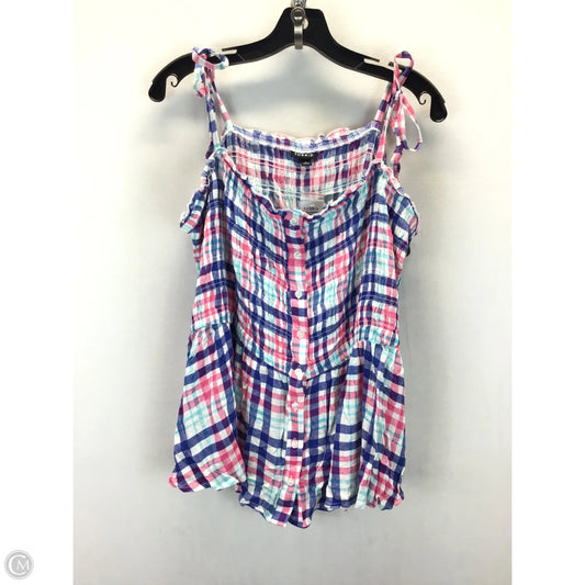 Top Sleeveless By Torrid In Plaid Pattern, Size: 20