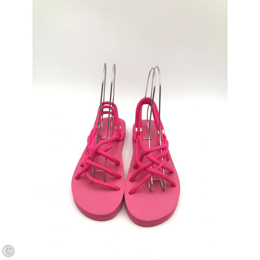 Sandals Flats By Clothes Mentor In Pink, Size: 10