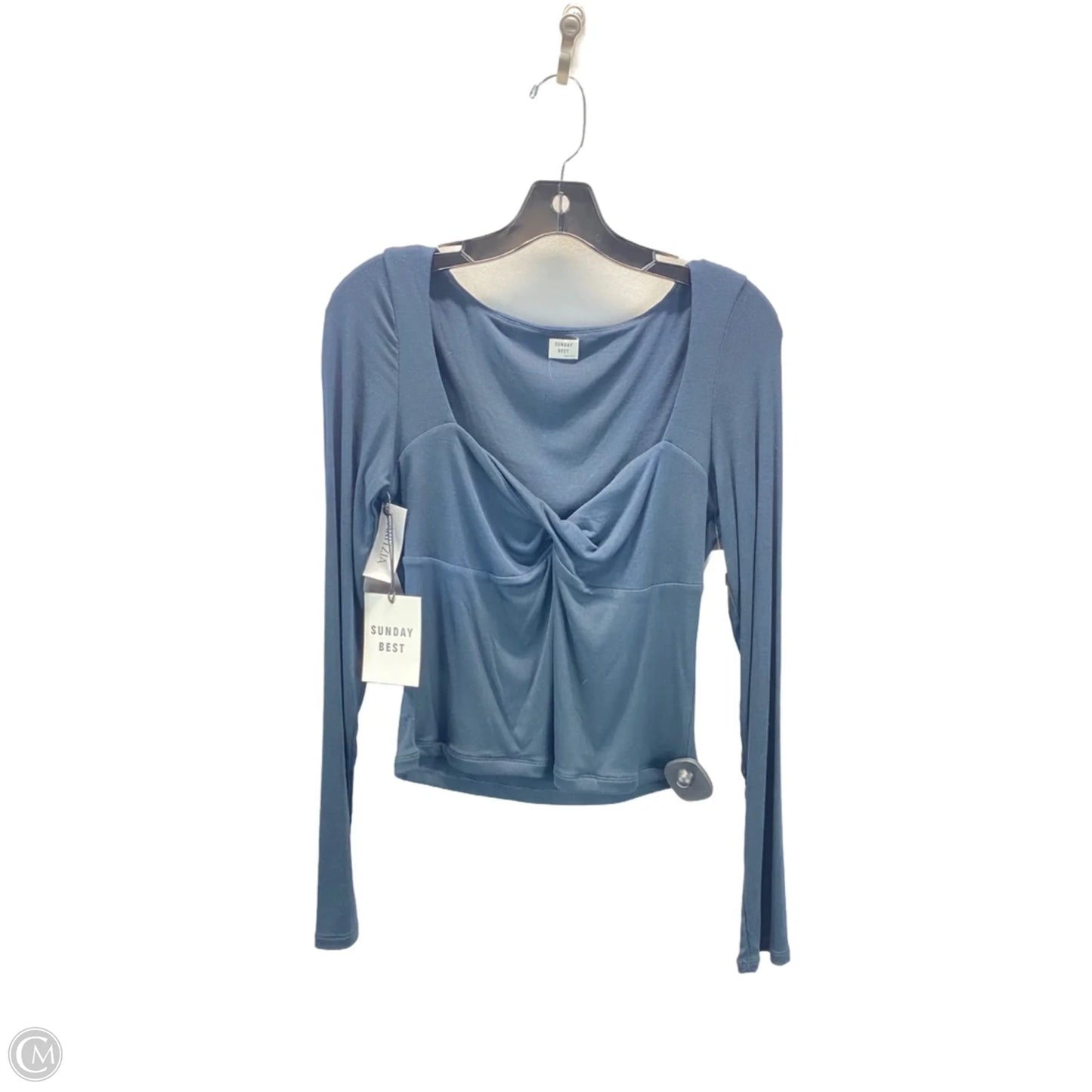 Top Long Sleeve By Clothes Mentor In Navy, Size: L