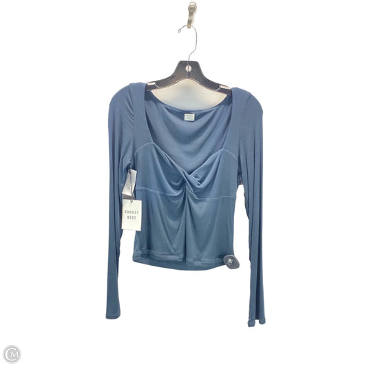 Top Long Sleeve By Clothes Mentor In Navy, Size: L