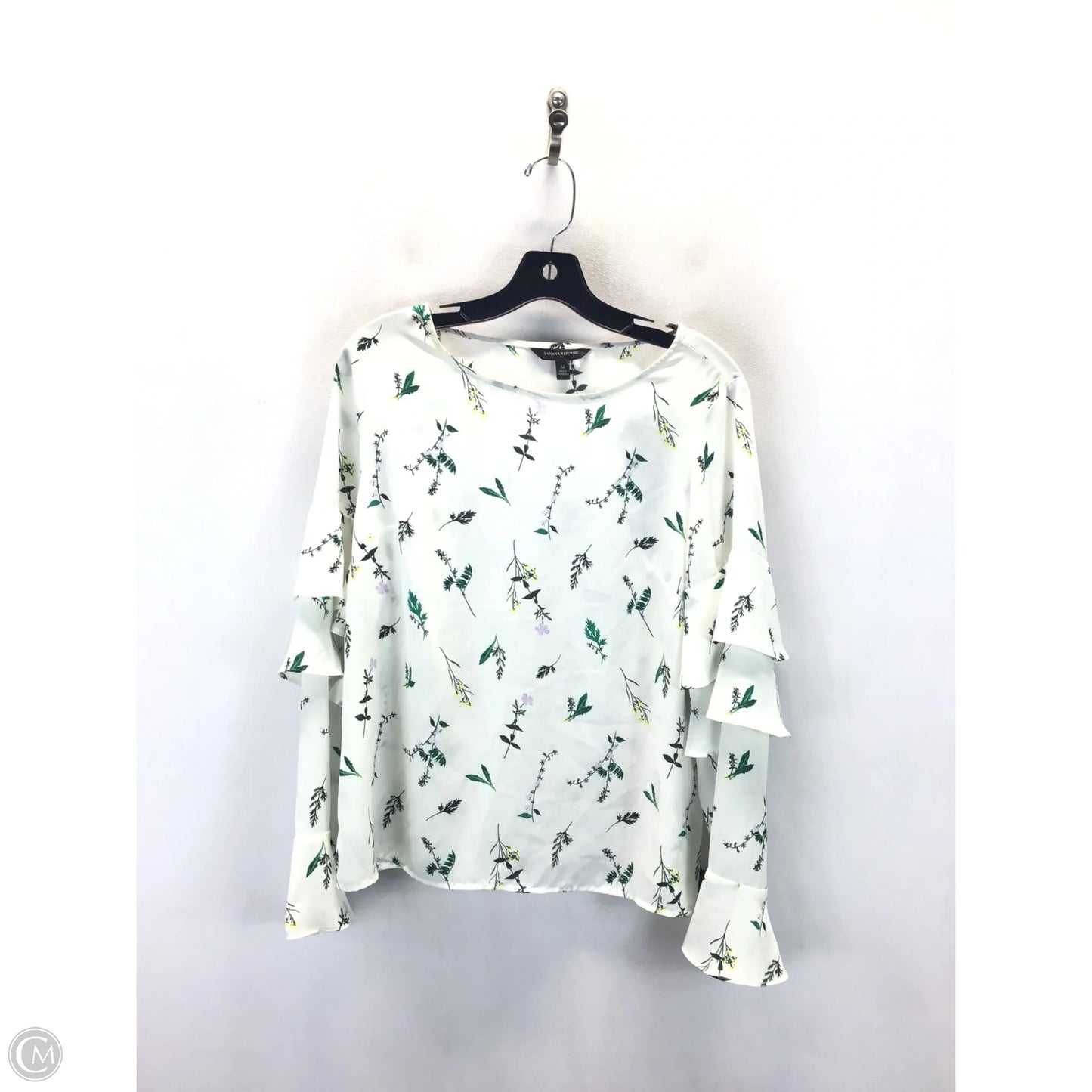 Top Long Sleeve By Banana Republic In Floral Print, Size: M