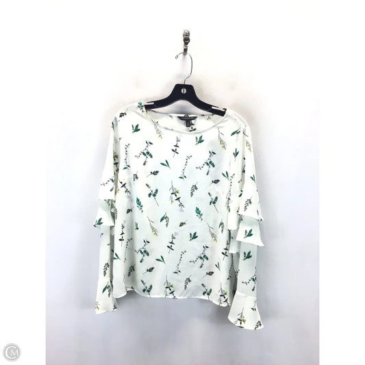 Top Long Sleeve By Banana Republic In Floral Print, Size: M