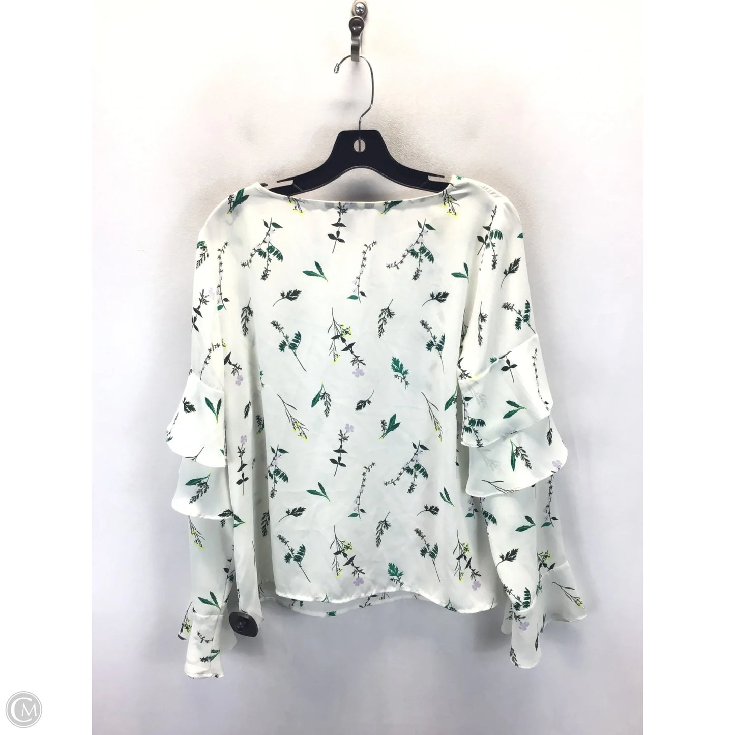 Top Long Sleeve By Banana Republic In Floral Print, Size: M