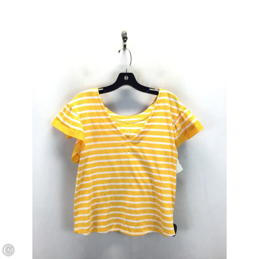 Top Sleeveless By A New Day In White & Yellow, Size: M