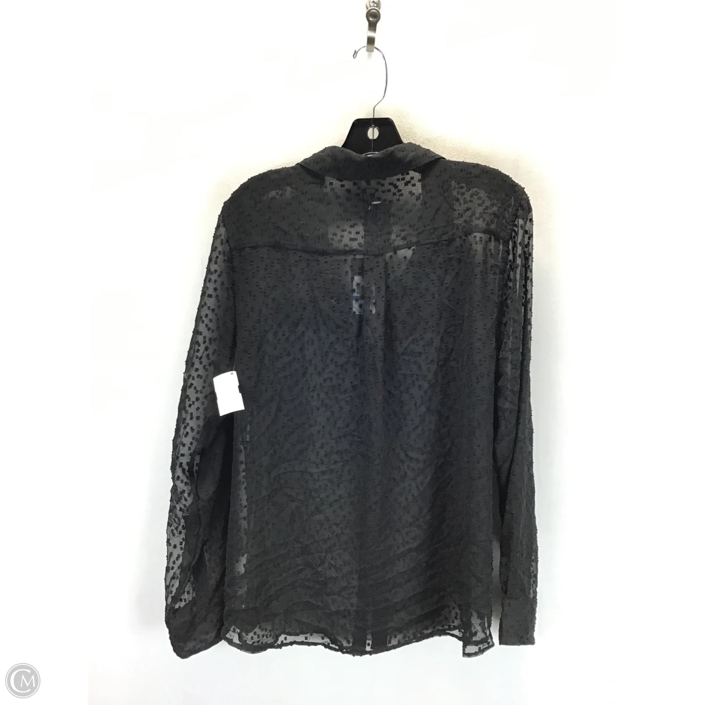 Top Long Sleeve Designer By Karl Lagerfeld In Black, Size: Xl