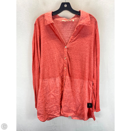 Top Long Sleeve By Soft Surroundings In Coral, Size: 1x