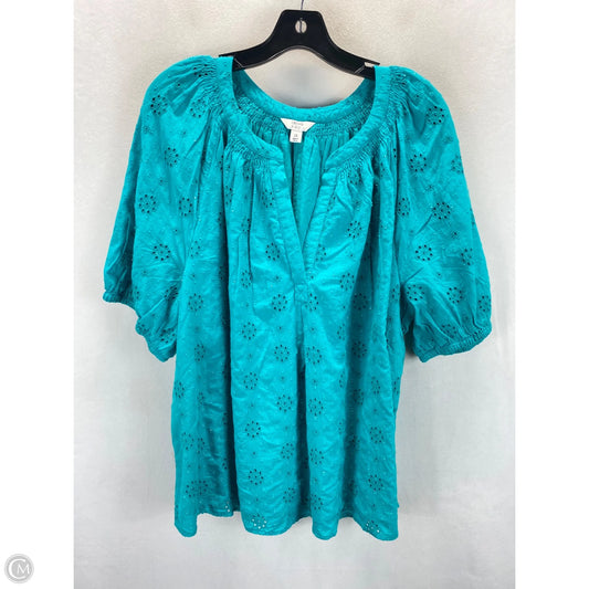 Top Short Sleeve By Crown And Ivy In Teal, Size: 2x