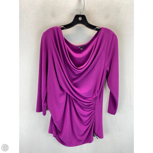 Top Long Sleeve By Chaus In Purple, Size: L