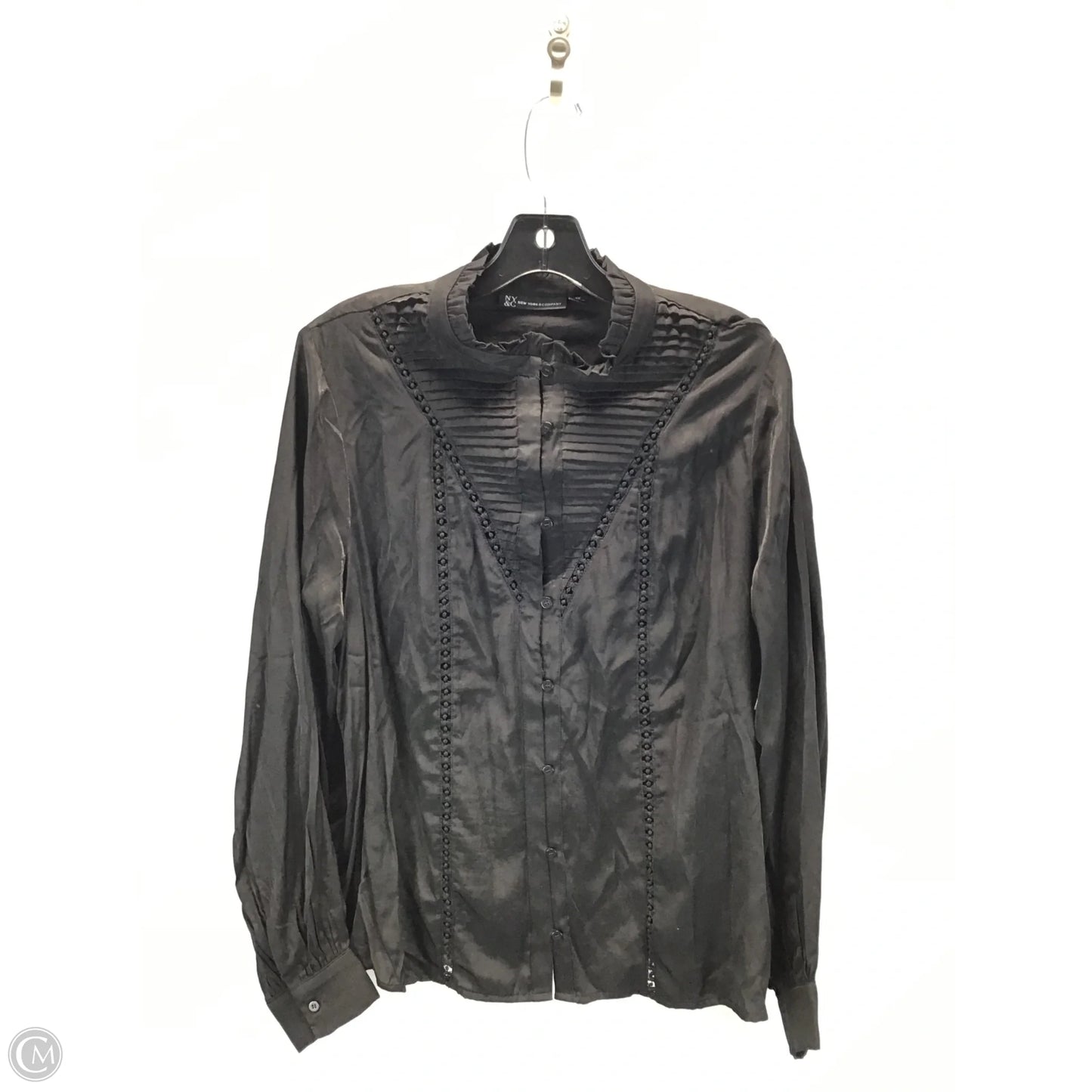 Top Long Sleeve By New York And Co In Black, Size: 1x