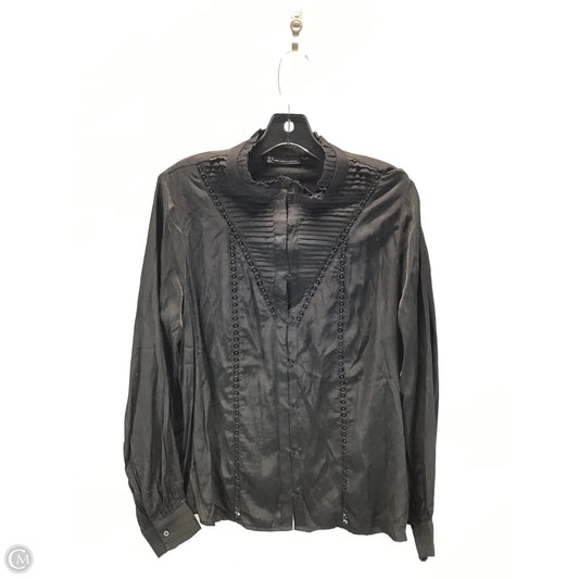 Top Long Sleeve By New York And Co In Black, Size: 1x