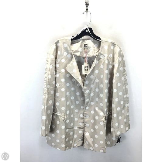 Blazer By Anne Klein In Tan & White, Size: 1x