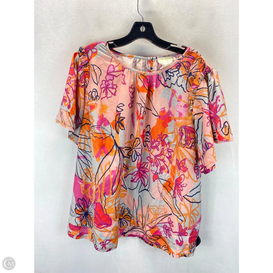 Top Short Sleeve By Clothes Mentor In Multi-colored, Size: 2x