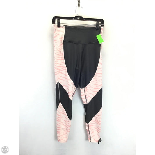 Athletic Leggings By Puma In Black & Pink, Size: M