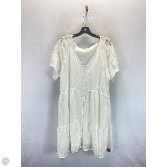 Dress Casual Midi By Clothes Mentor In White, Size: 2x