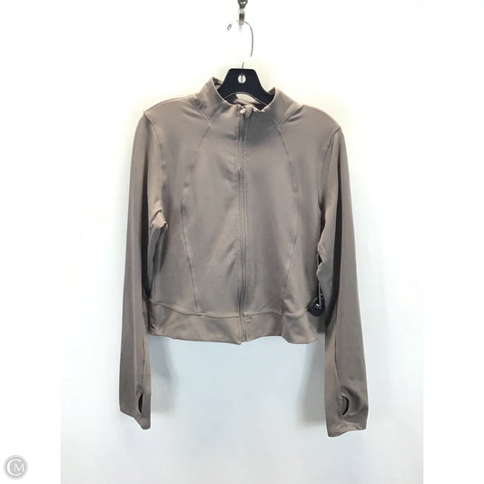 Athletic Jacket By 90 Degrees By Reflex In Taupe, Size: Xl