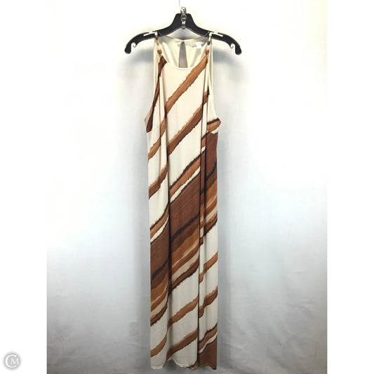 Dress Casual Maxi By Cato In Cream & Tan, Size: 1x