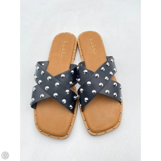 Sandals Flats By Nicole By Nicole Miller In Black & Tan, Size: 8