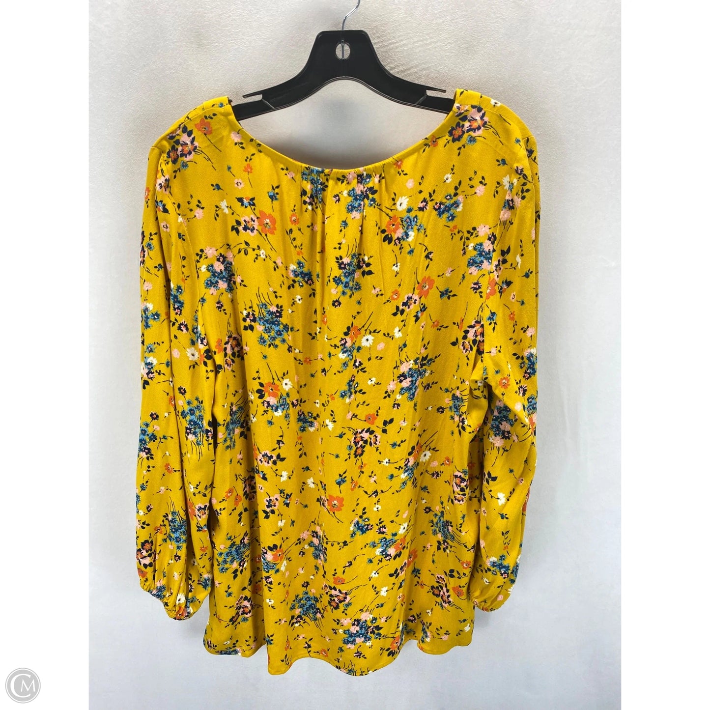 Top Long Sleeve By St Johns Bay In Yellow, Size: Xl