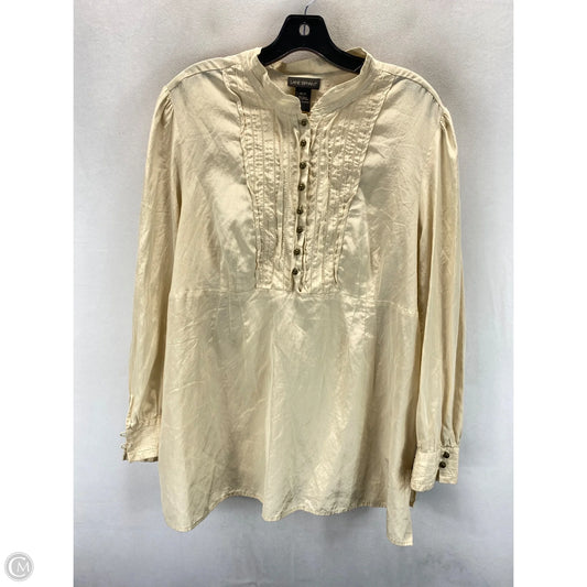 Top Long Sleeve By Lane Bryant In Beige, Size: 1x