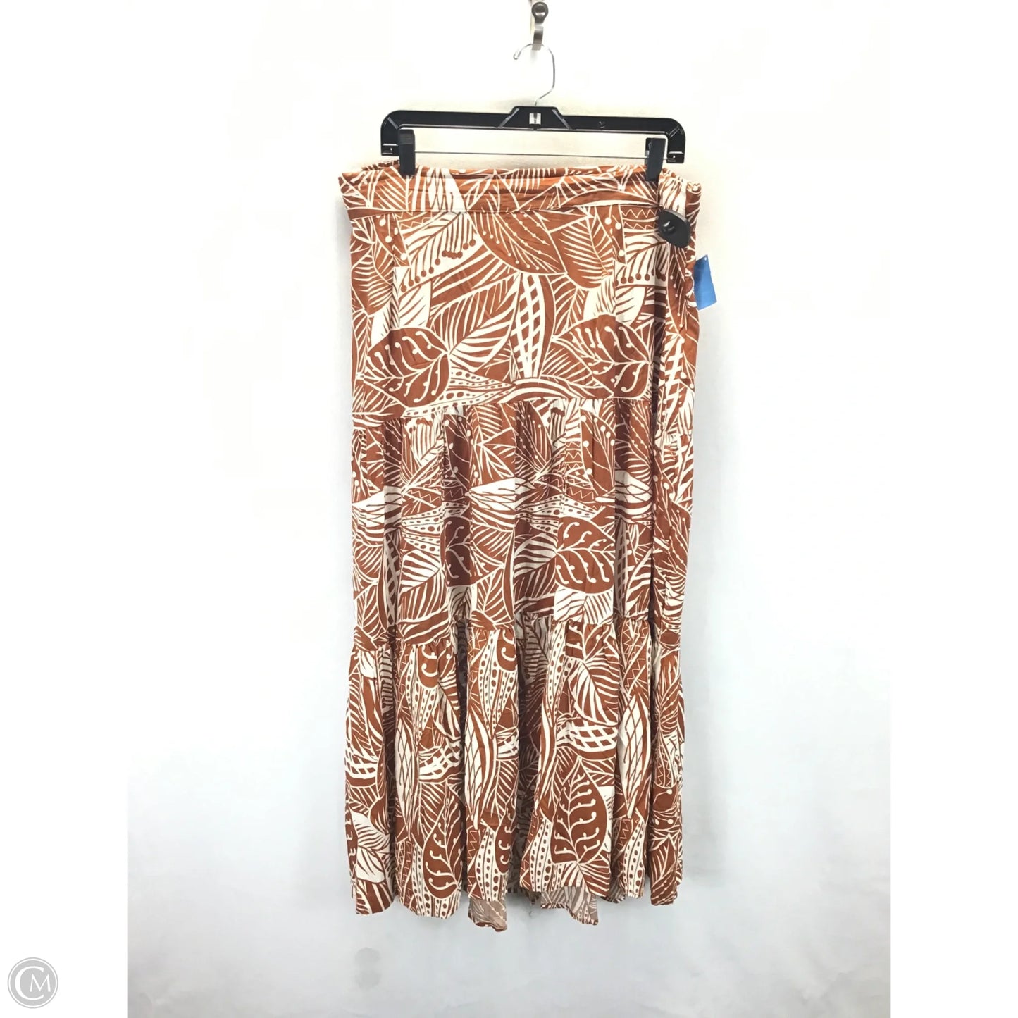 Skirt Set 2pc By Ashley Stewart In Brown & White, Size: 1x