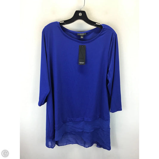 Top Long Sleeve By Alfani In Blue, Size: Xl