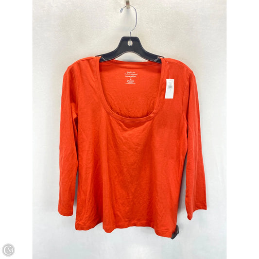 Top Long Sleeve By Banana Republic In Red, Size: M