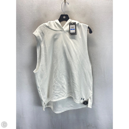 Athletic Sweatshirt Hoodie By Under Armour In White, Size: Xl