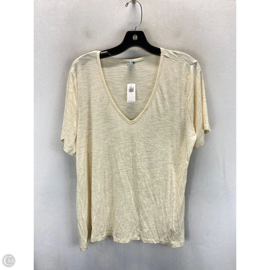 Top Short Sleeve By Old Navy In Cream, Size: L