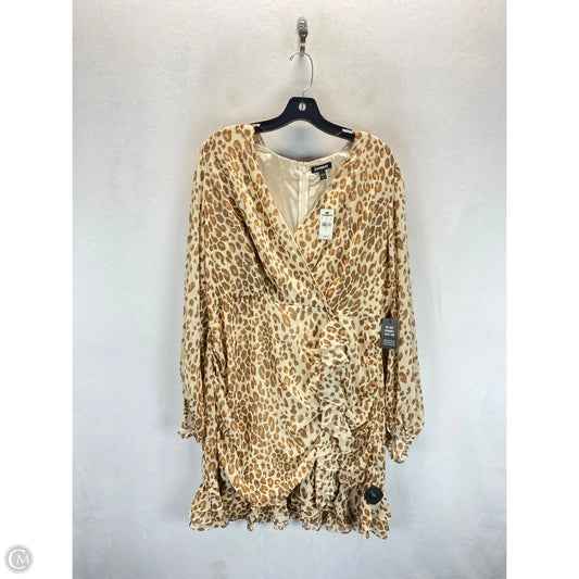 Dress Casual Midi By Express In Animal Print, Size: Xl