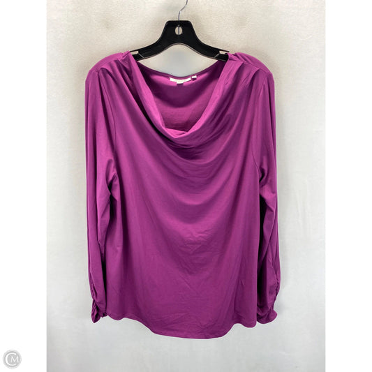Top Long Sleeve By Chicos In Purple, Size: Xl