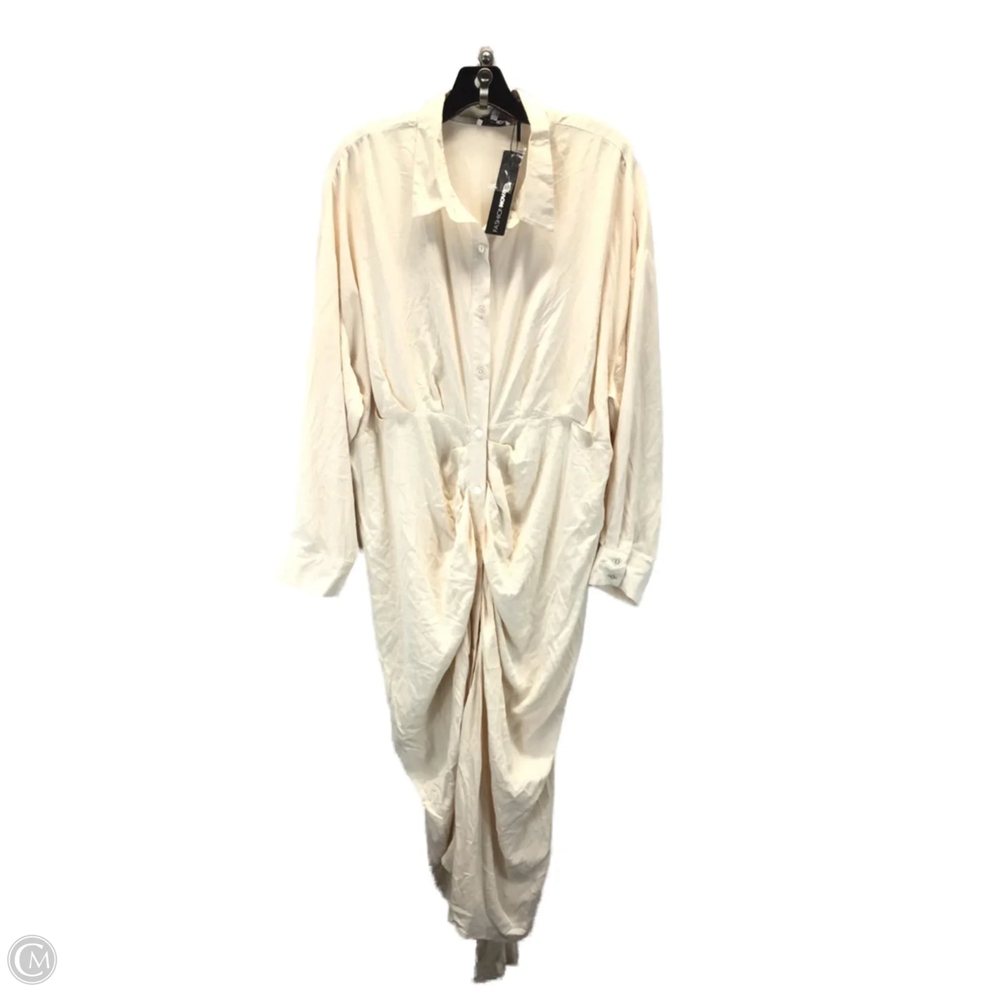 Dress Casual Midi By Fashion Nova In Beige, Size: 2x