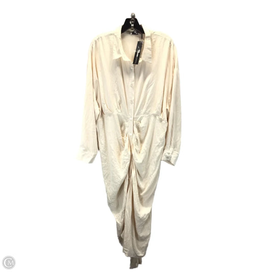 Dress Casual Midi By Fashion Nova In Beige, Size: 2x